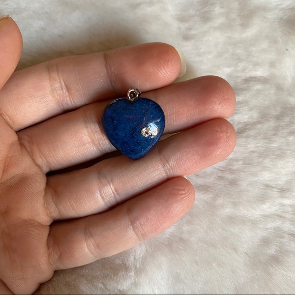 ‼️ Heart shaped gem stone necklace pendant - Picture 2 of 6